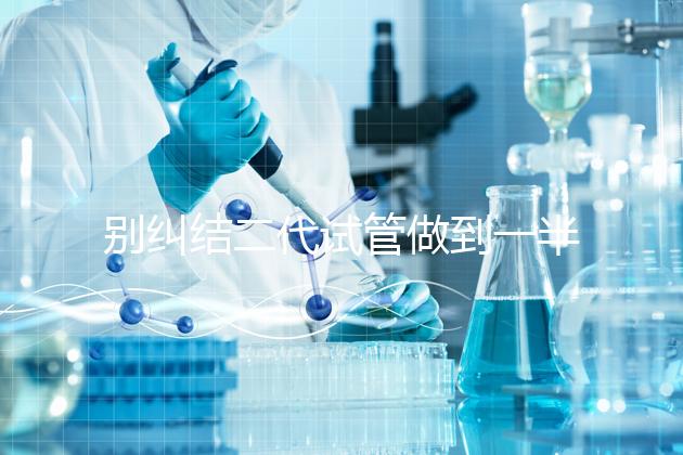 別糾結二代試管做到一半能不能放棄了，先了解下后果再說