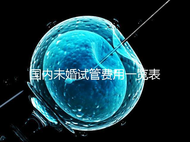 國內(nèi)未婚試管費用一覽表：2025單身女性做試管嬰兒要花多少錢？