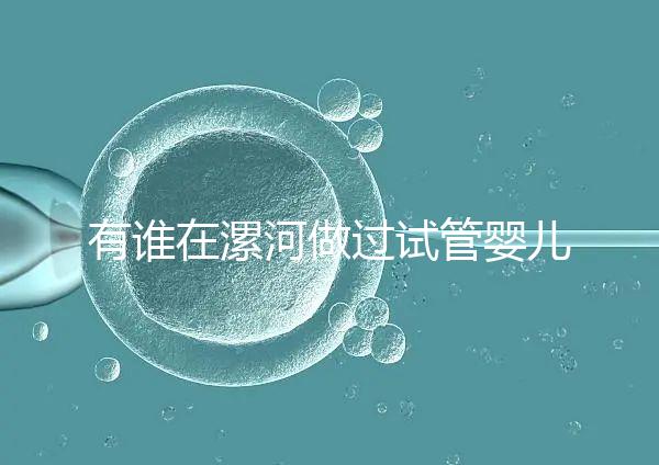 有誰在漯河做過試管嬰兒，具體費用及成功率是多少？